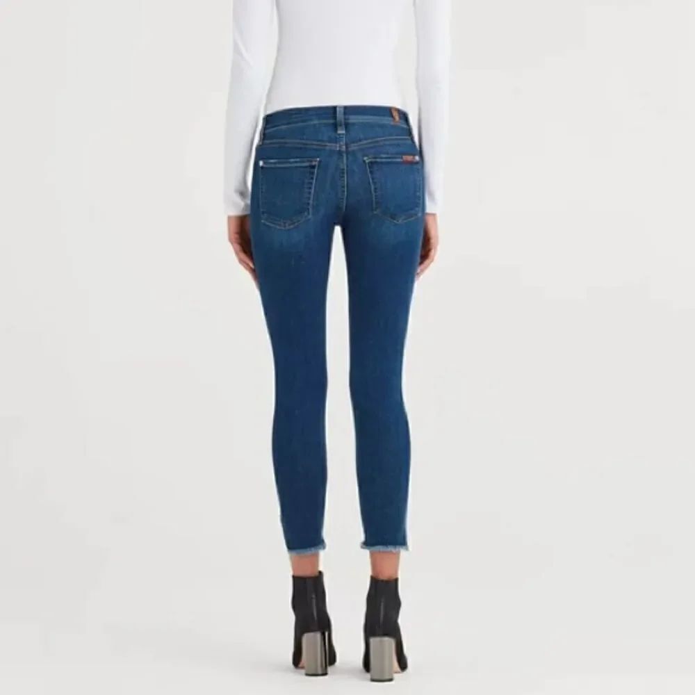 7 For All Mankind ‘The Ankle Skinny’ Frayed Hem Angle Jeans